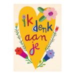 Zintenz Ansichtkaart Ik denk aan je C08