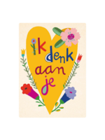 Zintenz Ansichtkaart Ik denk aan je C08