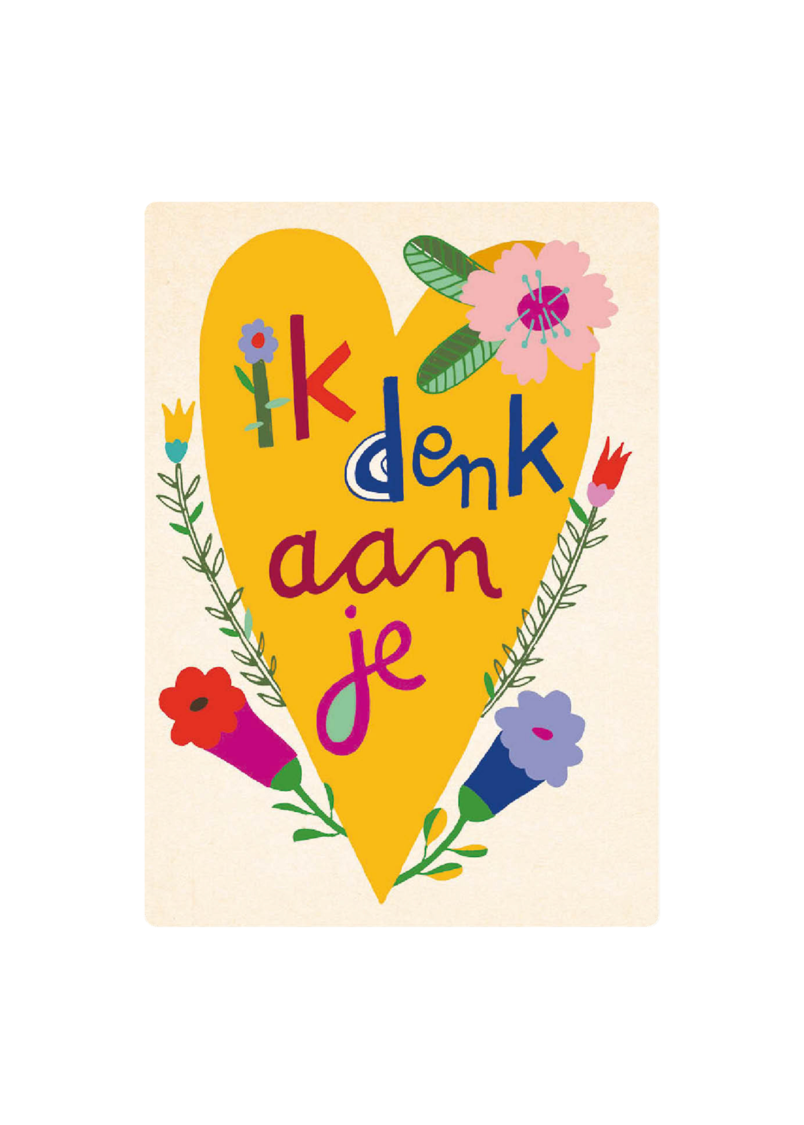 Zintenz Ansichtkaart Ik denk aan je C08