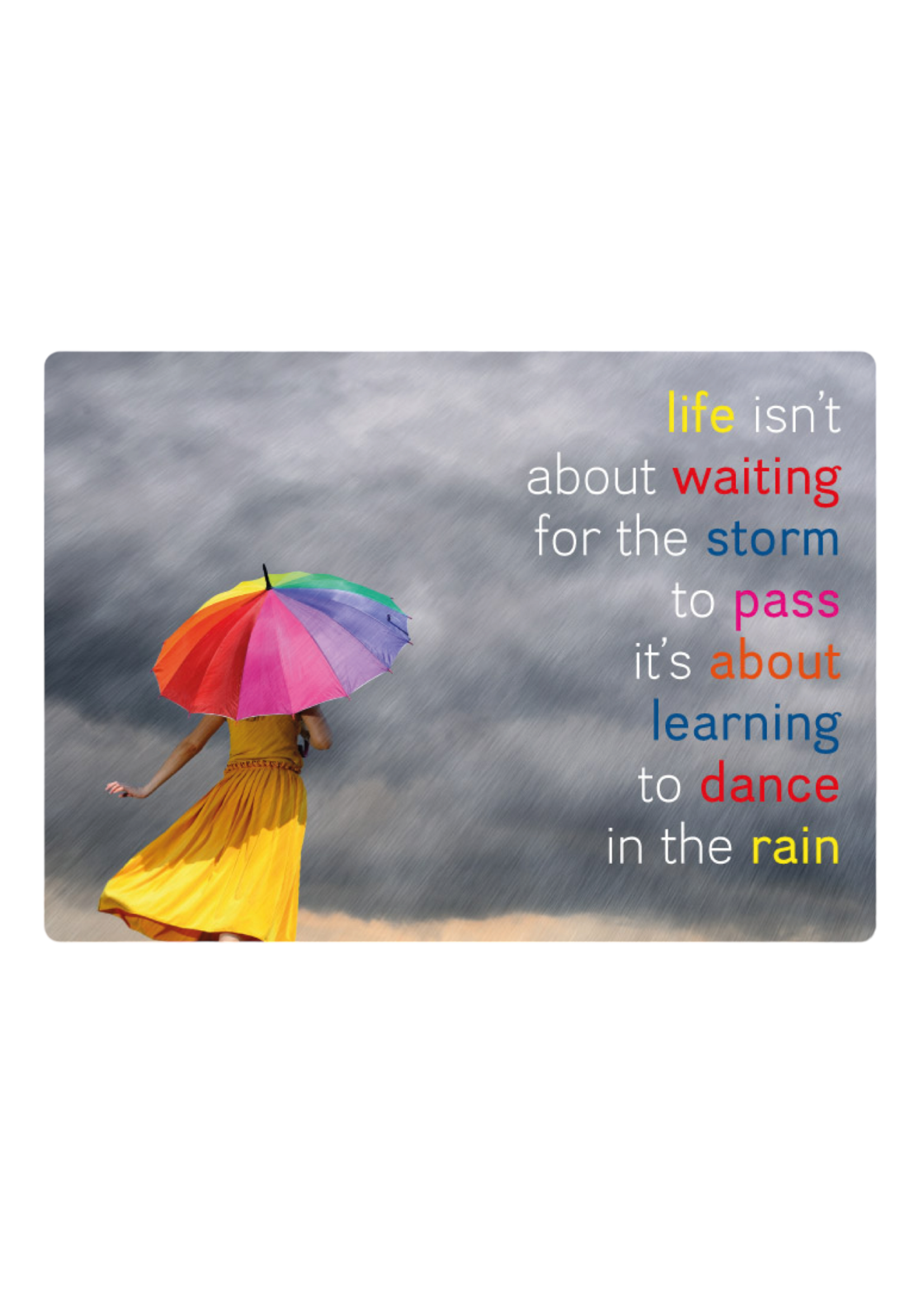 Zintenz Ansichtkaart Life isn't about waiting for the storm TL77