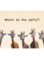 Zintenz Ansichtkaart Where is the party?