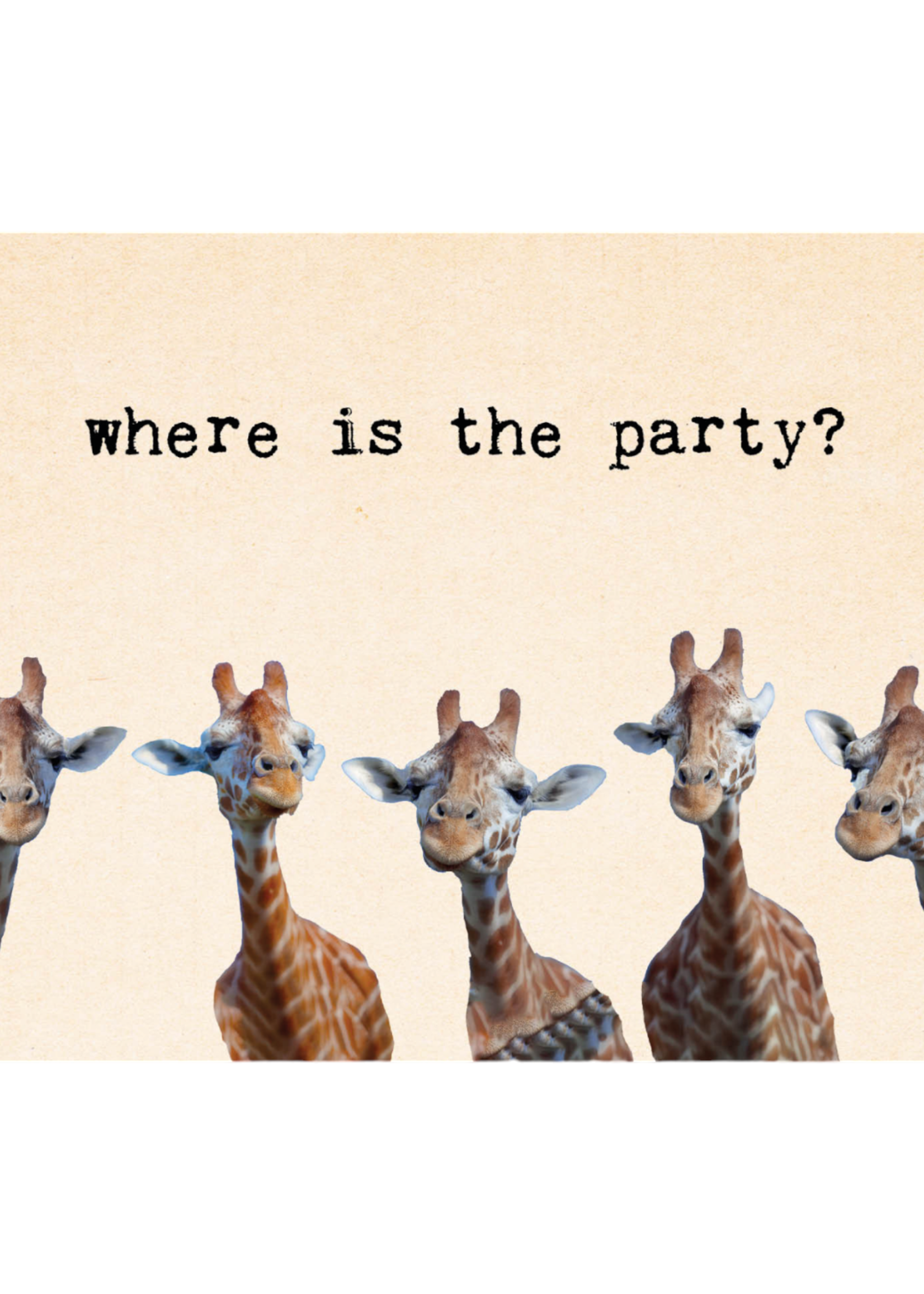 Zintenz Ansichtkaart Where is the party? TL129