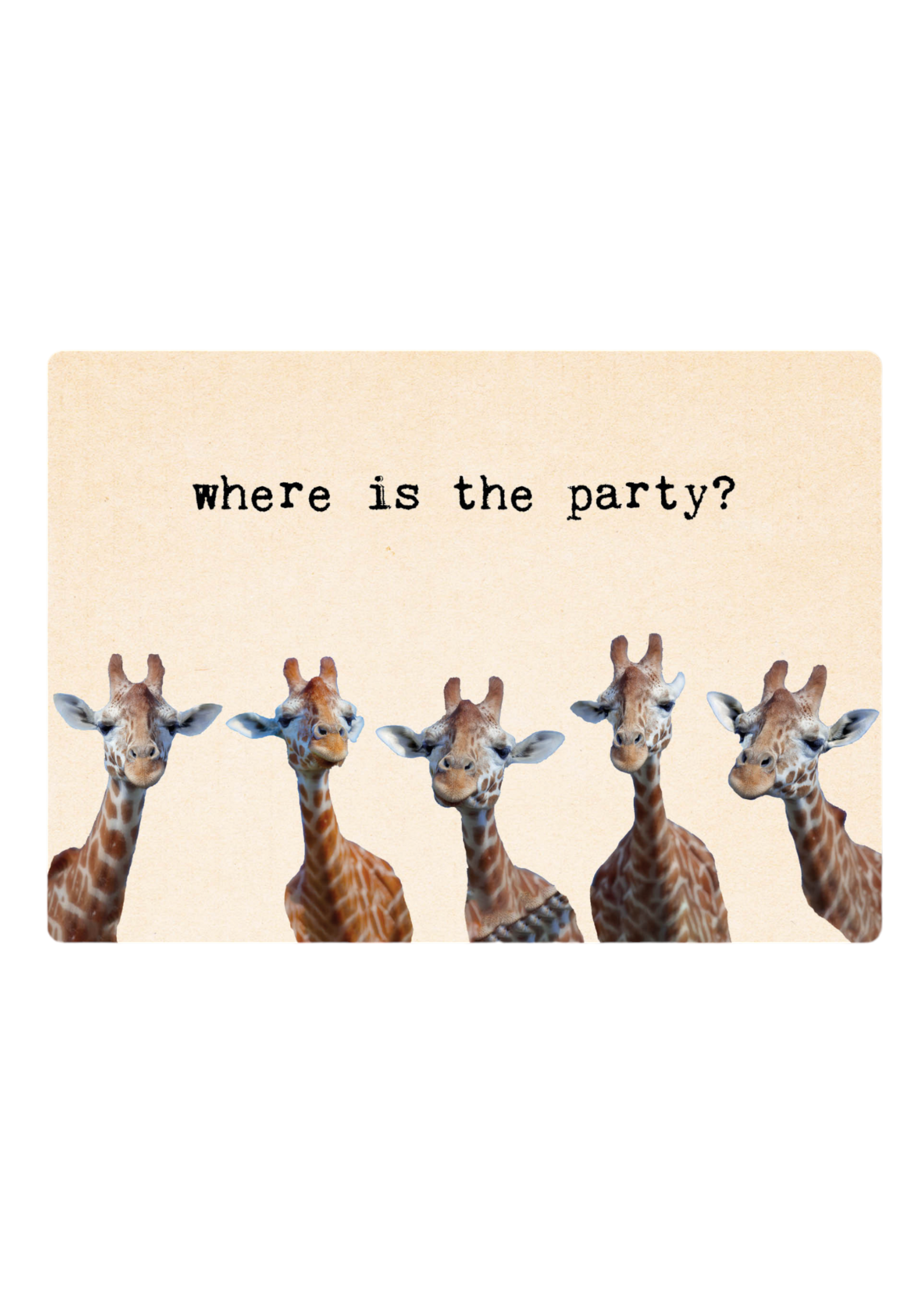 Zintenz Ansichtkaart Where is the party? TL129