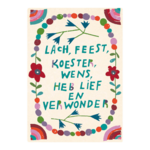Zintenz Ansichtkaart Lach, Feest, Koester, Wens C74