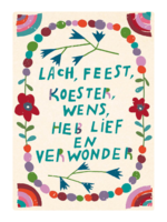 Zintenz Ansichtkaart Lach, Feest, Koester, Wens C74