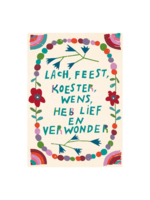 Zintenz Ansichtkaart Lach, Feest, Koester, Wens C74