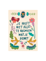 Zintenz Ansichtkaart Je hoeft niet alles te geloven C64