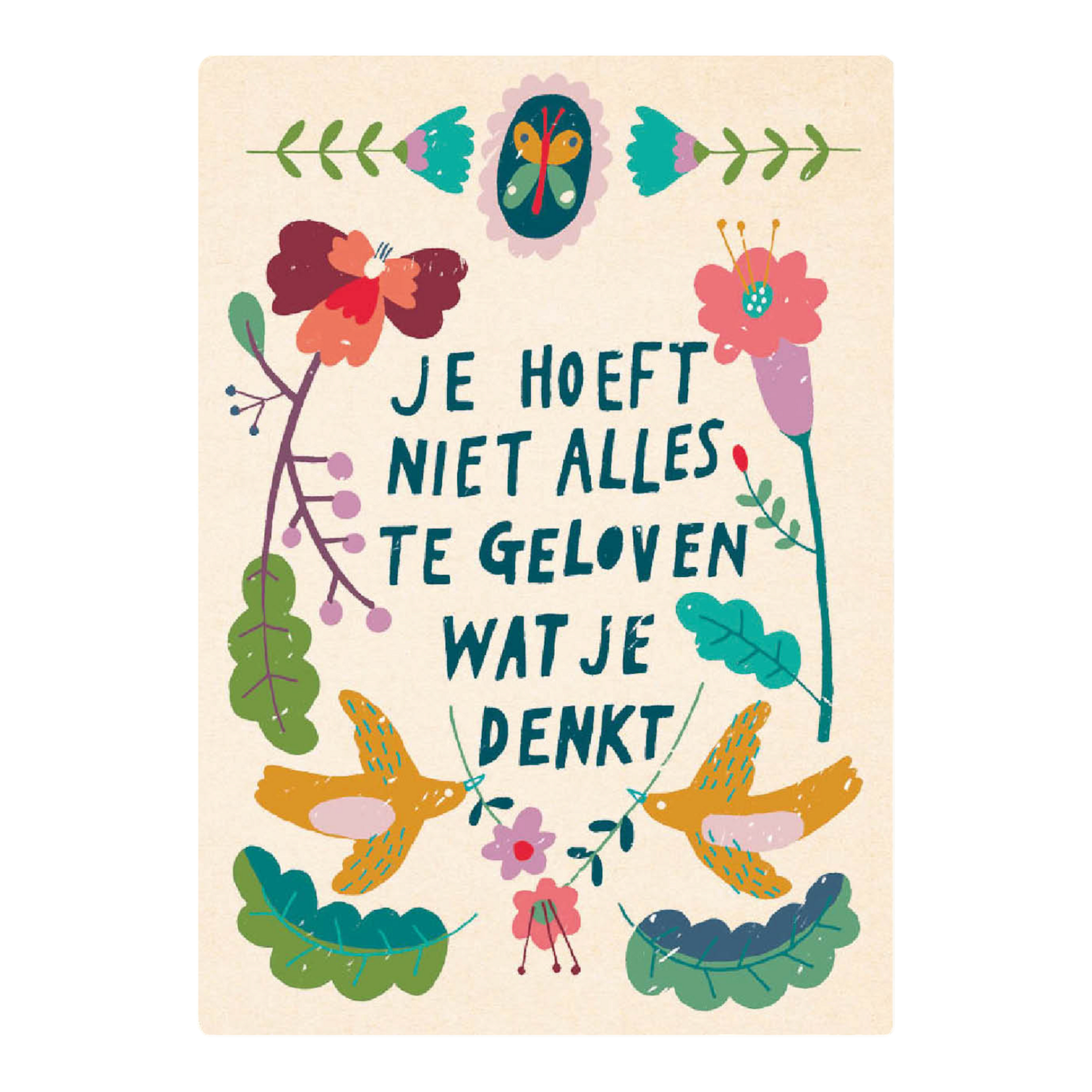 Zintenz Ansichtkaart Je hoeft niet alles te geloven C64