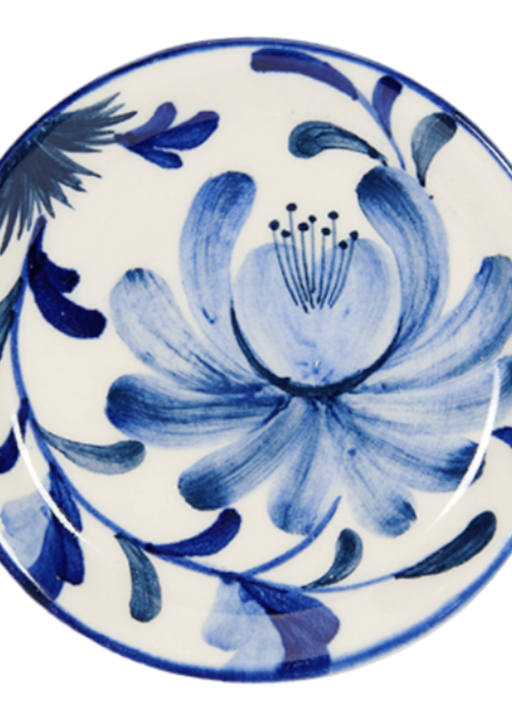 Return to Sender Schaaltje blue flowers design 1  ø11 cm - Thailand