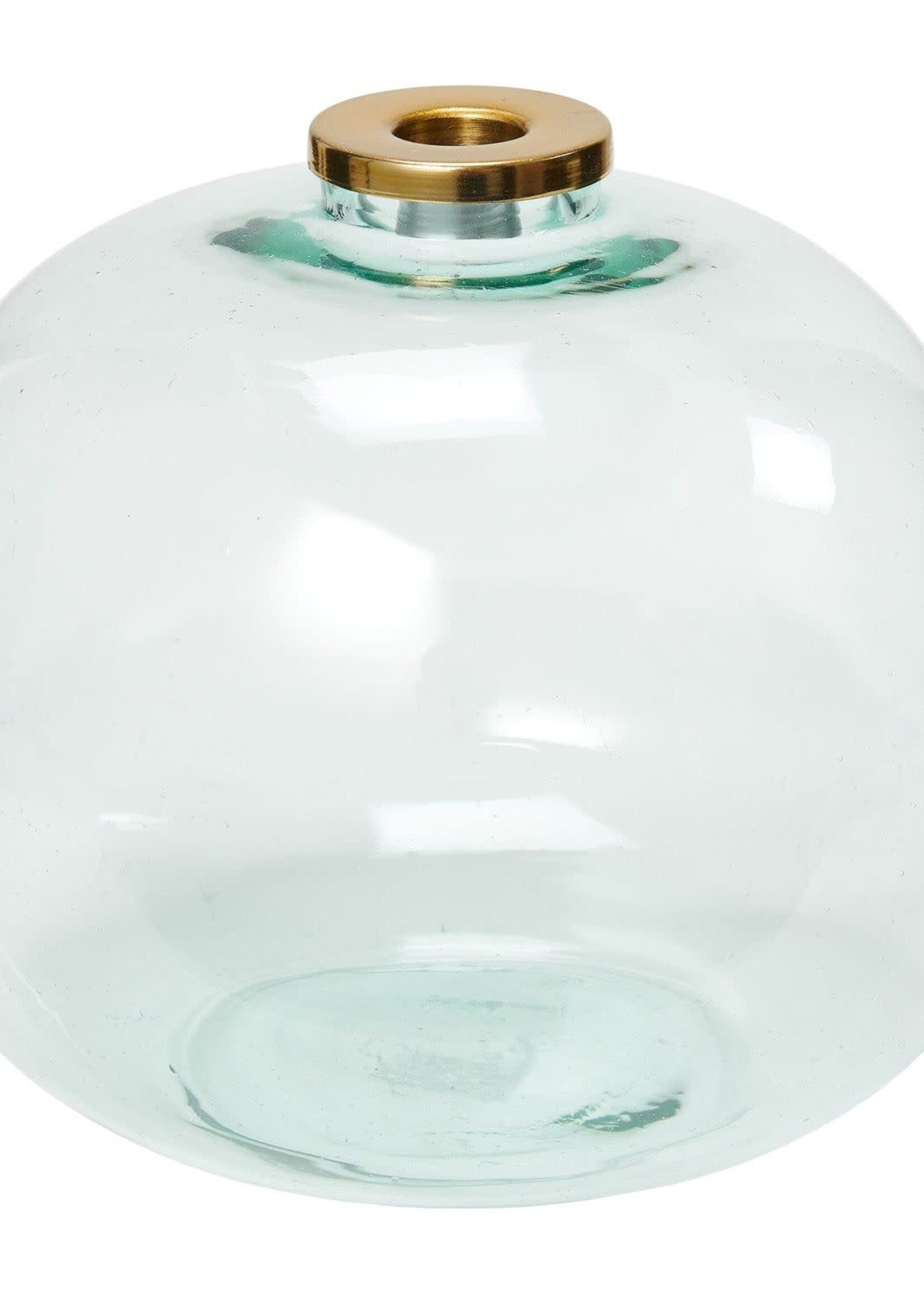 Return to Sender Vaas kandelaar glas rond 17,5x20cm - India