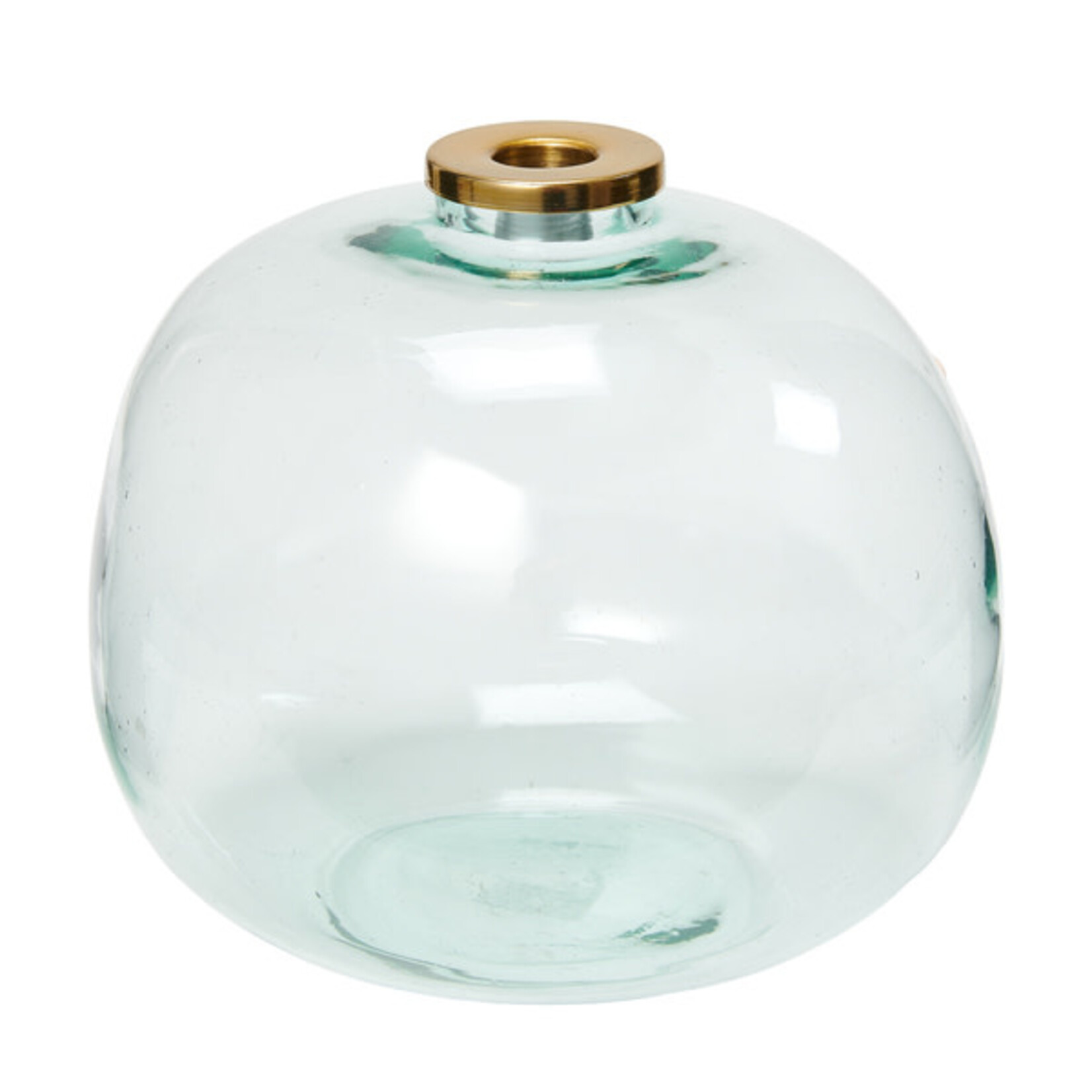 Return to Sender Vaas kandelaar glas rond small 10,5x14cm - India