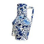 Return to Sender Vaas handpainted blue flowers large 45cm - Thailand
