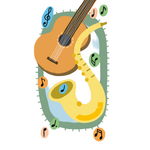 Mouchi Postkaart Muziek Mouchi