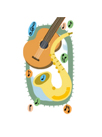 Mouchi Postkaart Muziek Mouchi