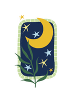 Mouchi Postkaart Maan en plant Mouchi