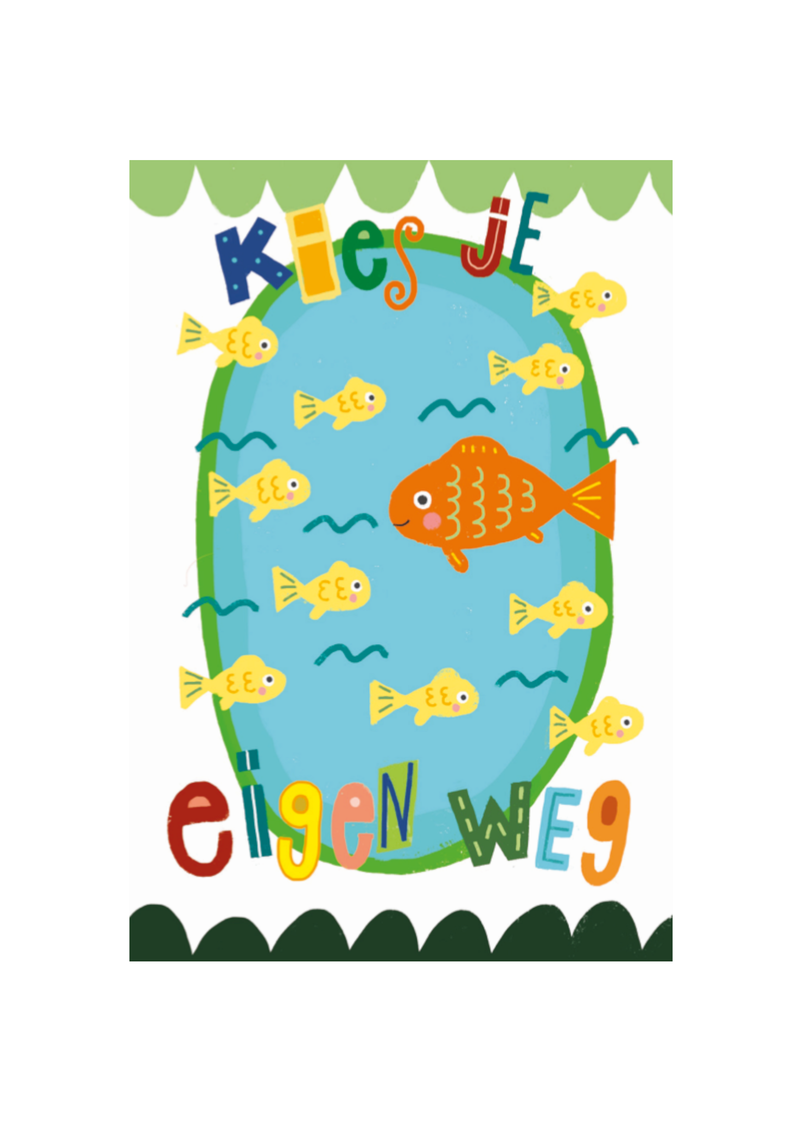 Mouchi Postkaart Kies je eigen weg Mouchi