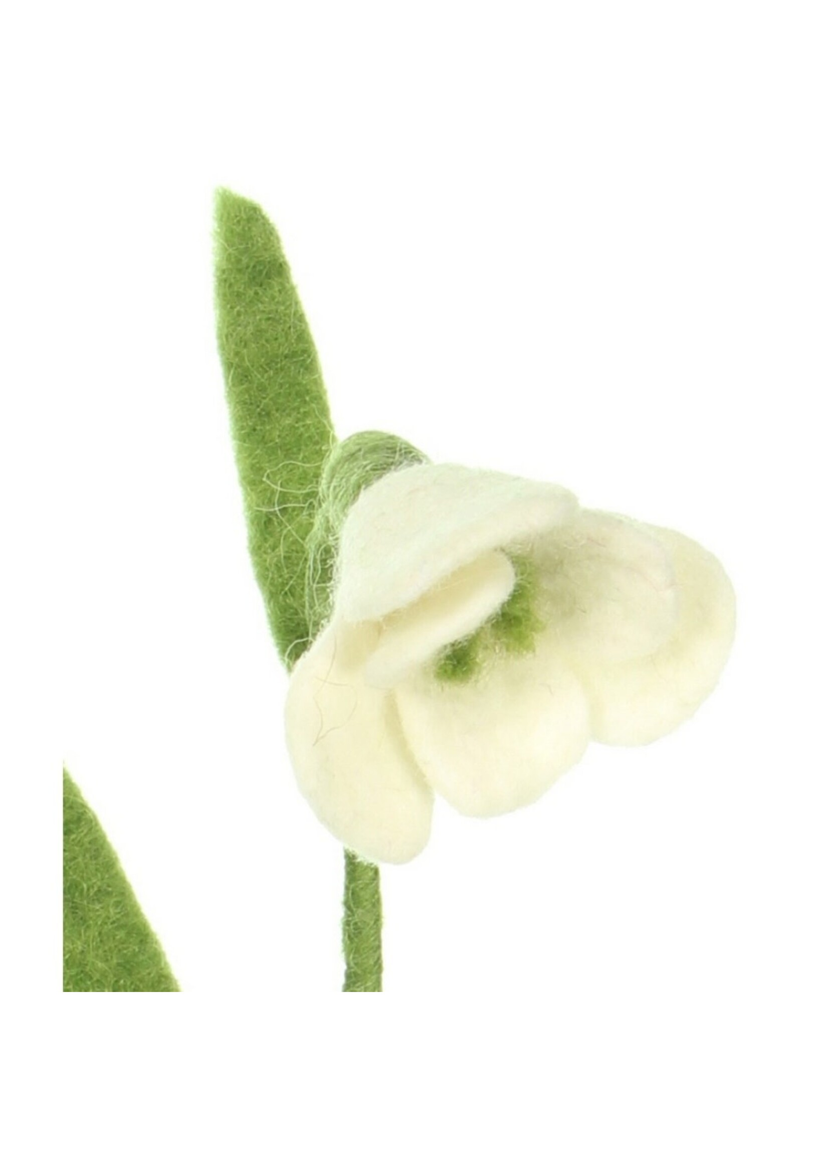 Sjaal met Verhaal Bloem Sneeuwklokje vilt - Nepal