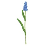 Sjaal met Verhaal Bloem Druifje Blauw vilt - Nepal
