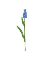 Sjaal met Verhaal Bloem Druifje Blauw vilt - Nepal