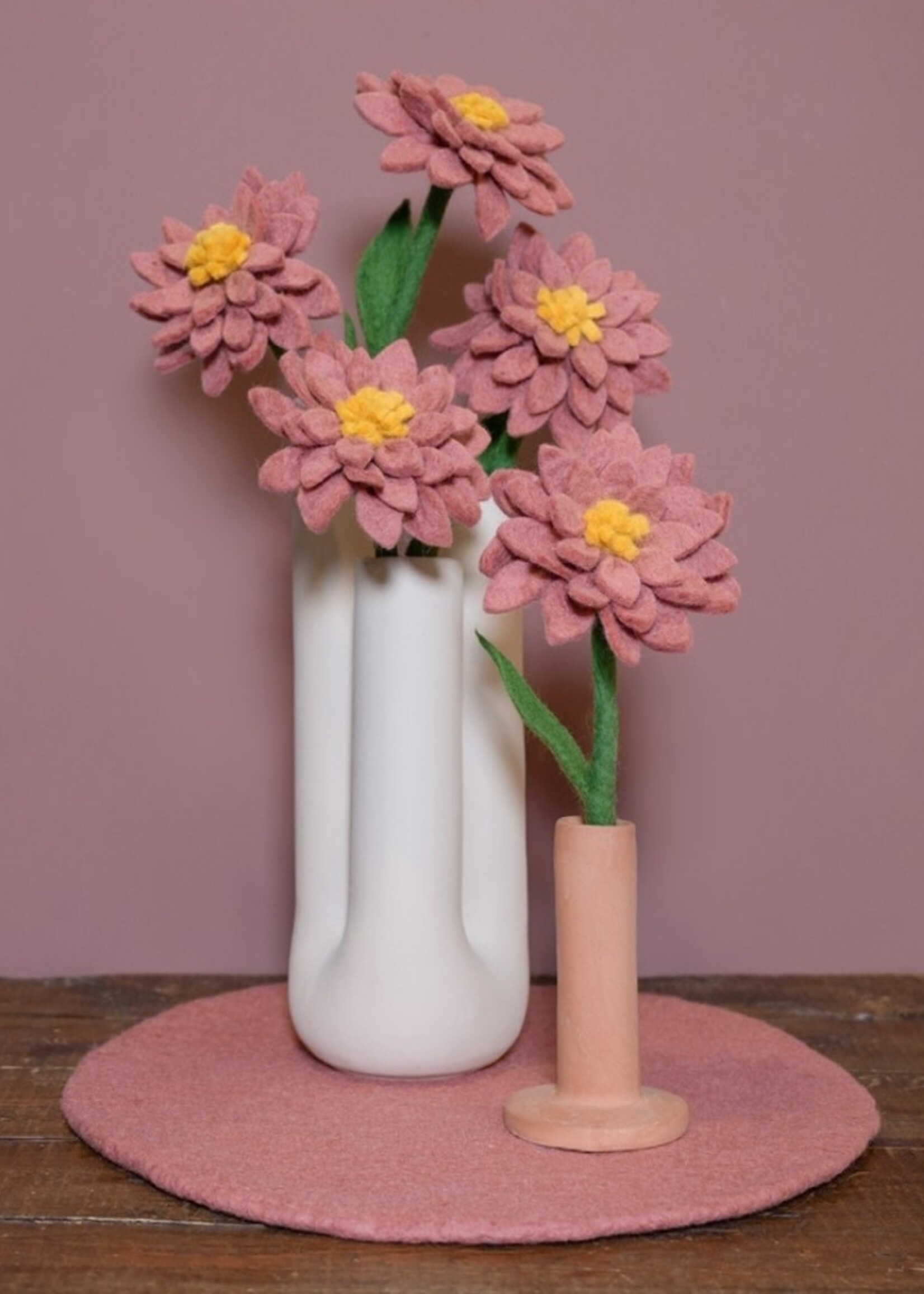 Sjaal met Verhaal Bloem Dahlia Blush - Nepal