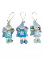 Sjaal met Verhaal Hanger Feetje Pastel blauw - Nepal