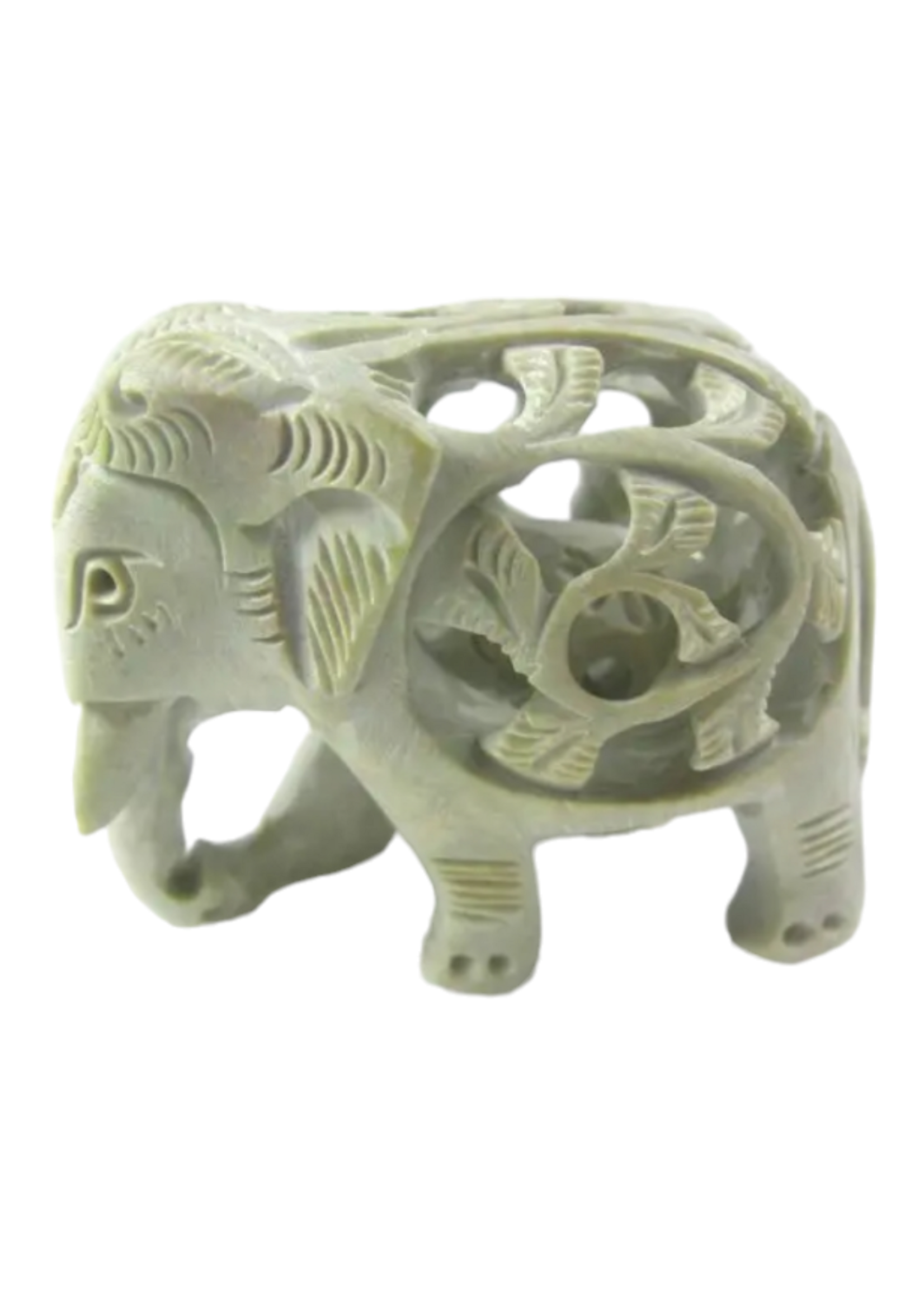 El Puente Olifant met baby Gorarasteen 4,7x3,8cm - India