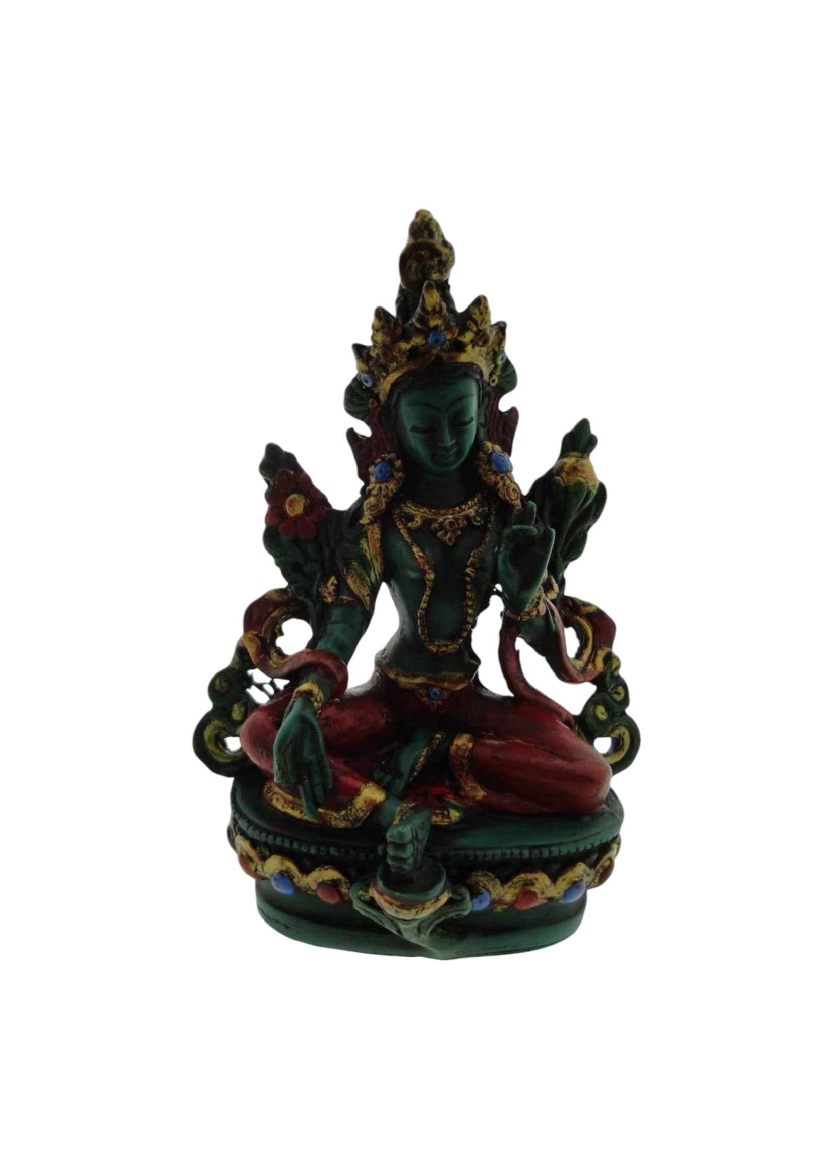 Dakini Mini Groene Tara in doosje - Nepal