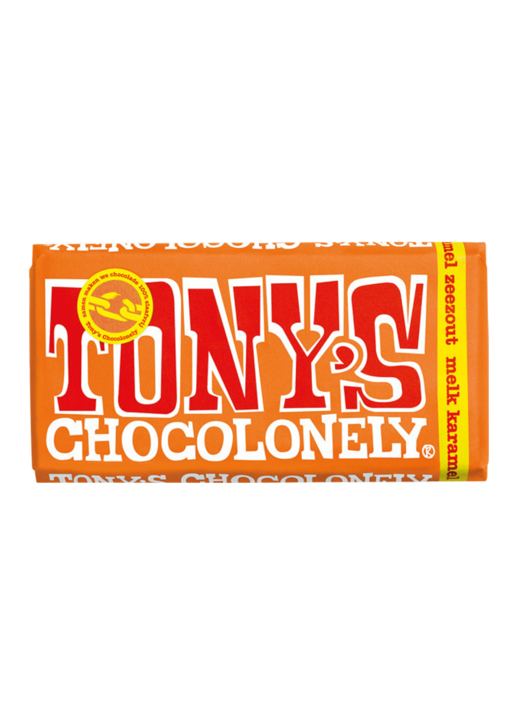 Tony's Chocolonely Nederland Tony's Chocolonely Melk Karamel Zeezout 180gr