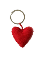 BeYoona Sleutelhanger hartje rood vilt - Nepal