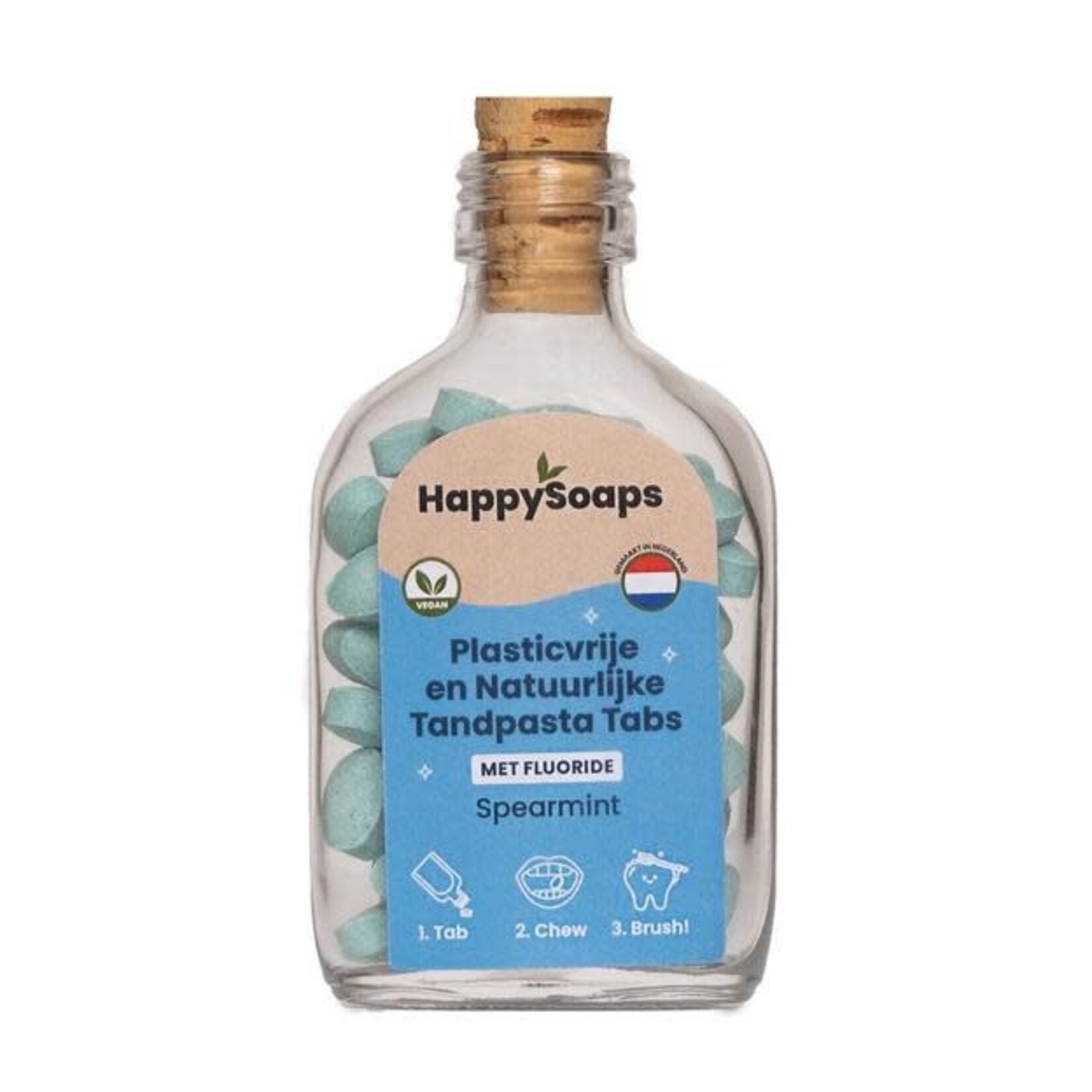 HappySoaps Tandpasta tabs met fluoride Spearmint