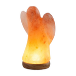 Art BizNiz Himalaya Zoutkristal Engel houten voet oranje LED USB small