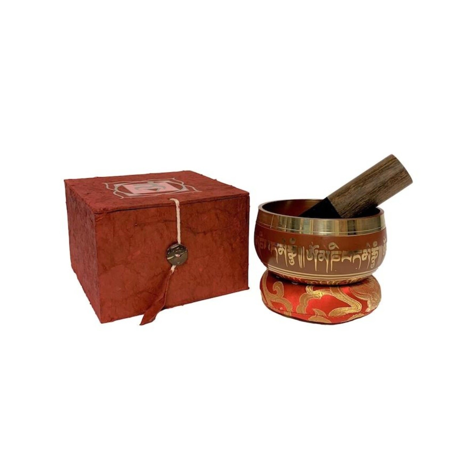 Dakini Klankschaal set rood handmade - Nepal