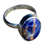 Madat Nepal Ring zilver Sodaliet 18mm B23-R02