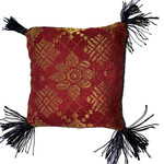 Madat Nepal Klankschaalkussen 11x11cm red - Nepal