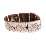 Dakini Yak benen armband Lotus wit - Nepal