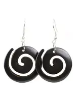 Dakini Oorhanger yakbeen & metaal spiraal assorti - Nepal