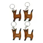 Sarana Sleutelhanger hout cat standing natuurlijk - Indonesië