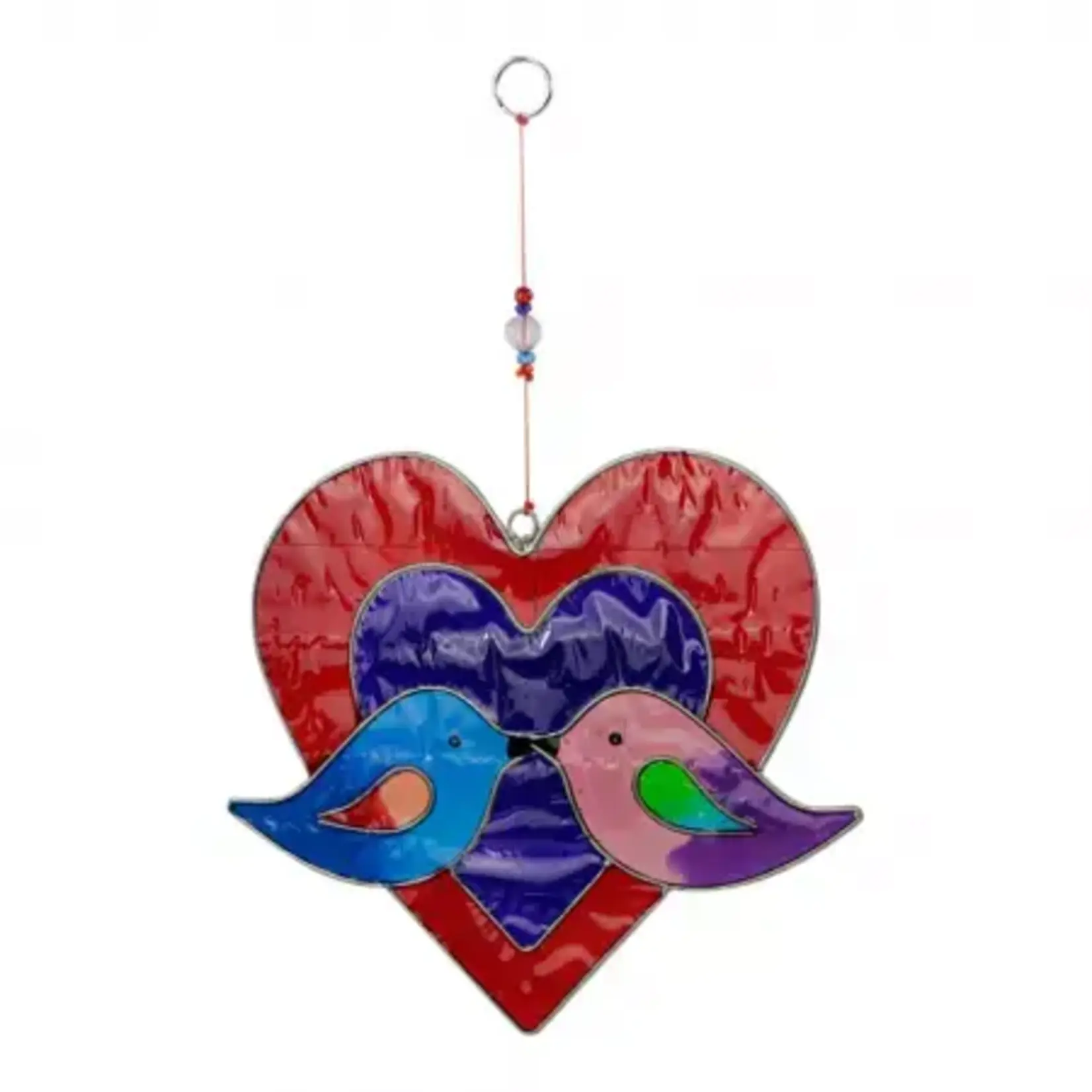 Sarana Hanger resin hart met vogels - Indonesië