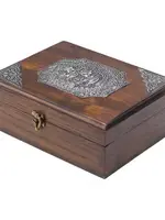 Sawa Hasa Juwelendoos  hout/metaal 2 olifanten M - Thailand