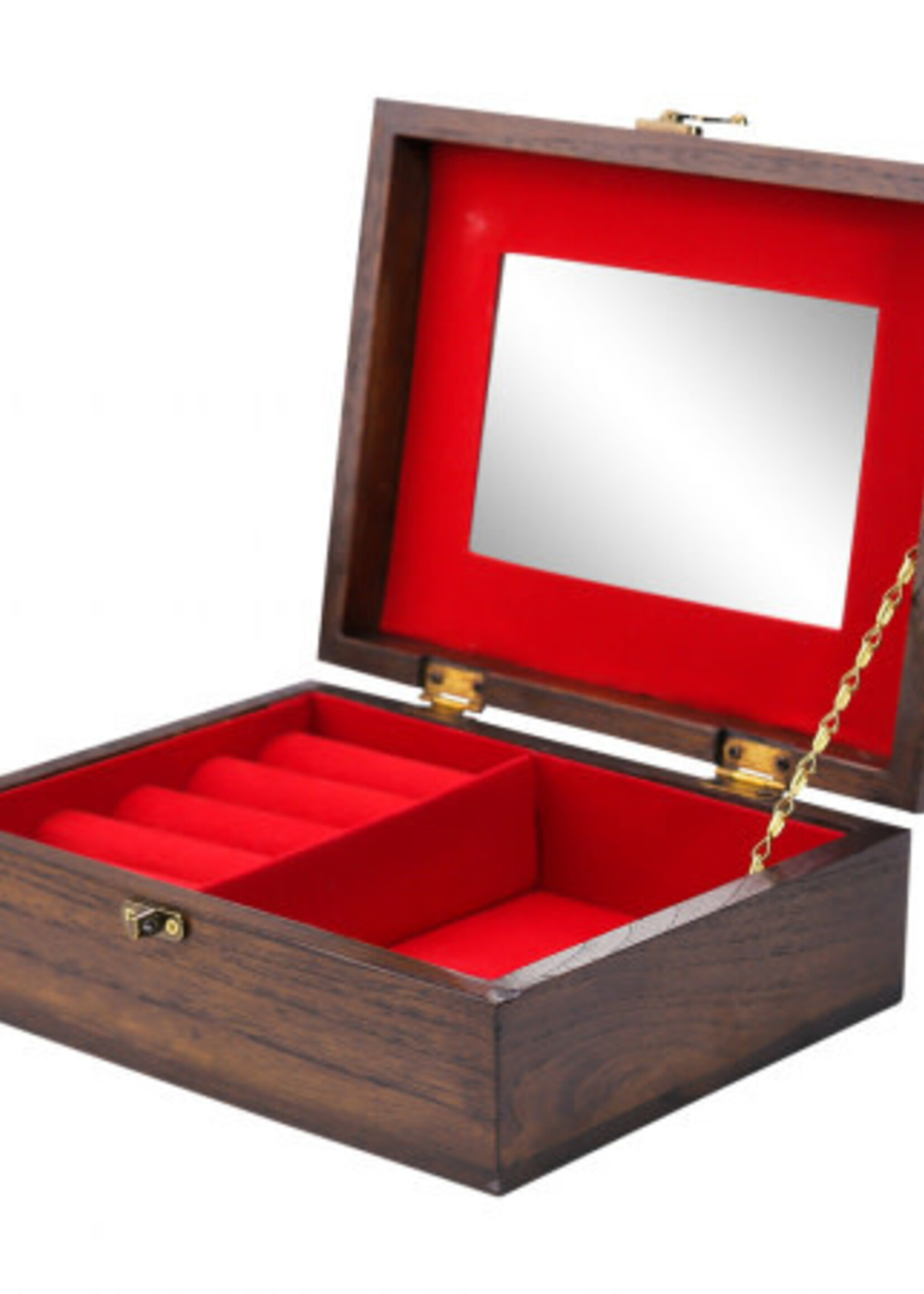 Sawa Hasa Juwelendoos  hout/metaal 2 olifanten M - Thailand