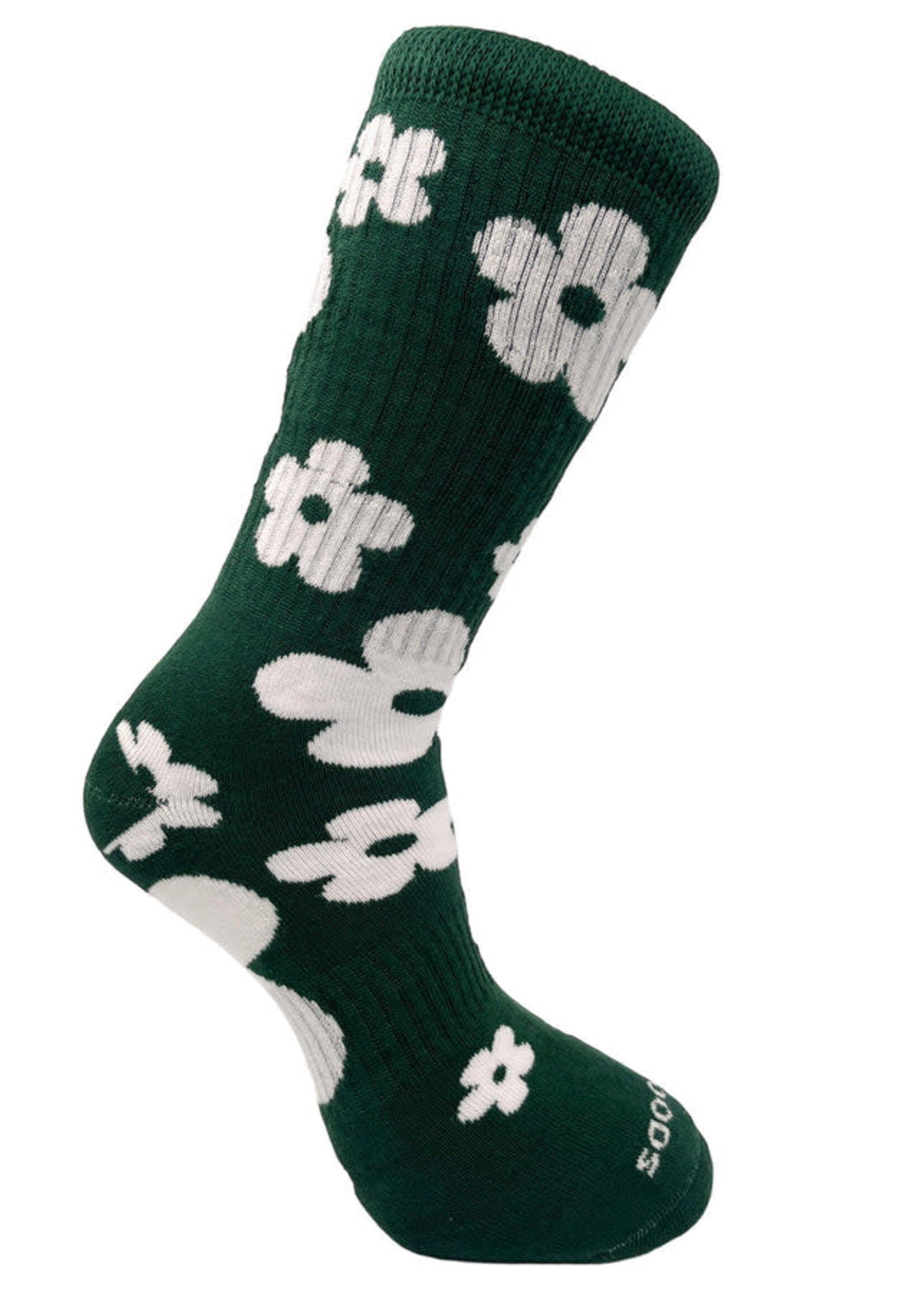 Let's do Goods Wandelsokken  Let's do Goods Walking Flowers - Dark green mt 43-46