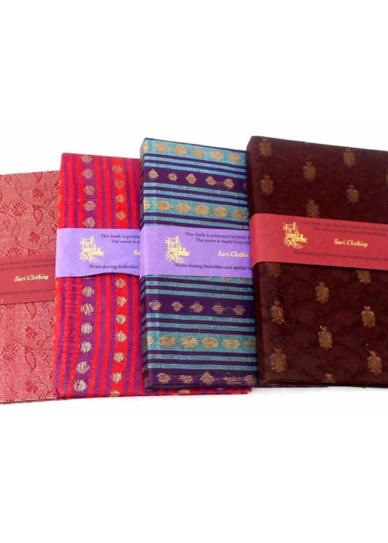 Only Natural notitieboek Sari bound 15x21cm A5 - India