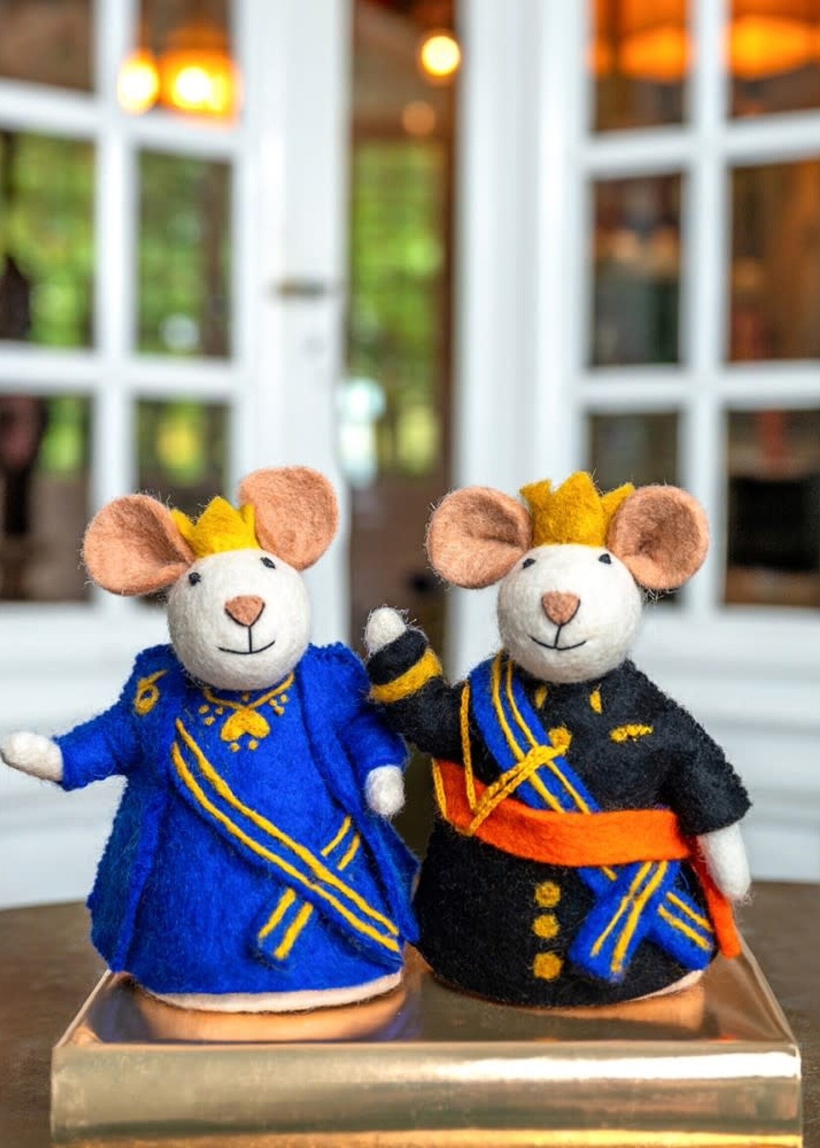 Sjaal met Verhaal Decoratie Muis Koning & Koningin s/2 - Nepal
