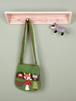 Sjaal met Verhaal Tasje vingerpopjes Bosdieren vilt - Nepal