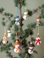 Sjaal met Verhaal hanger Sneeuwpopje Aardetinten - Nepal