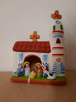 Wilma's Wereld Kerststal voor witte kerk - Peru