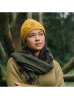 Sjaal met Verhaal Muts Granny Square Okergeel - Nepal