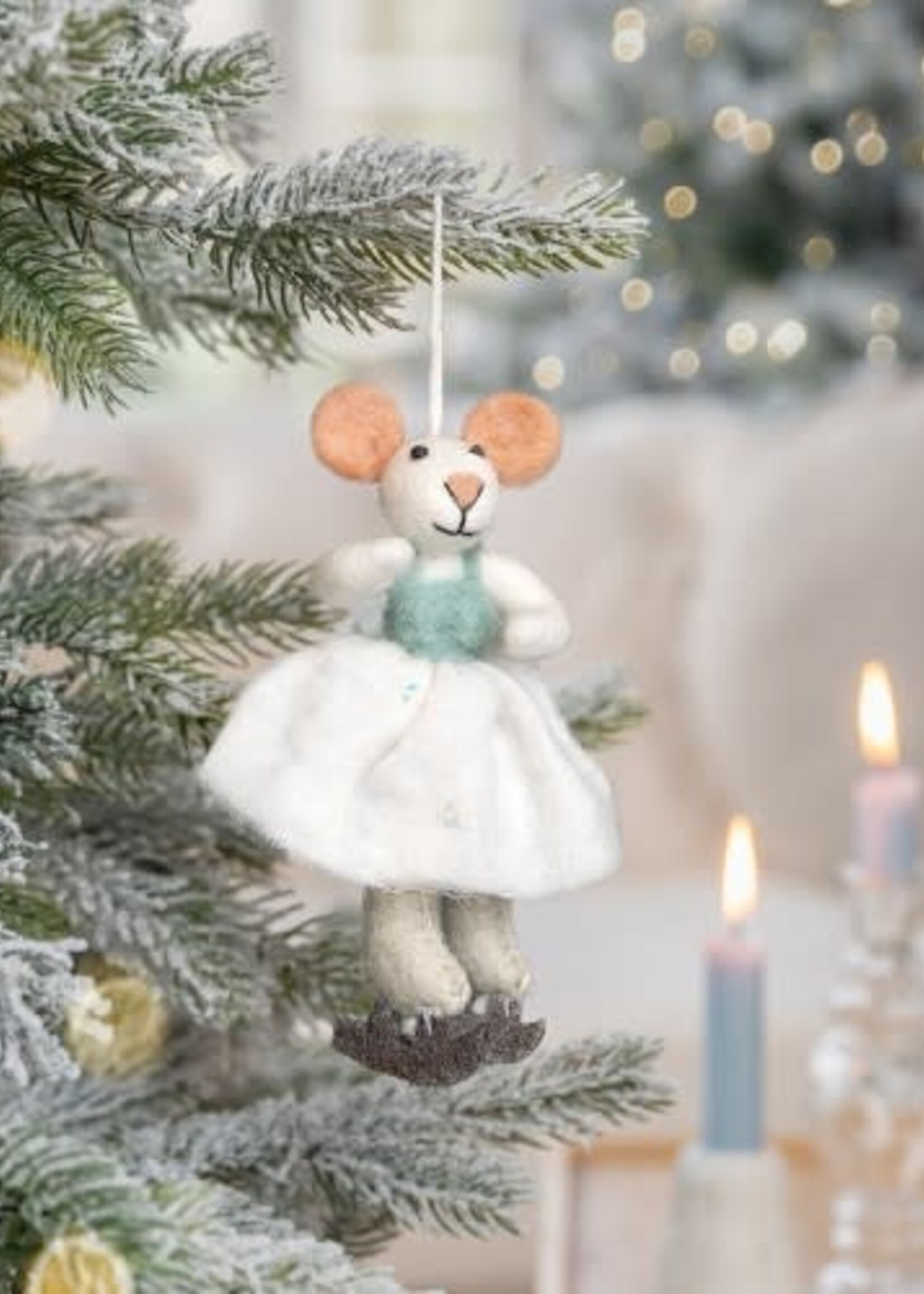 Sjaal met Verhaal Hanger Muis  Kunstschaatster - Nepal