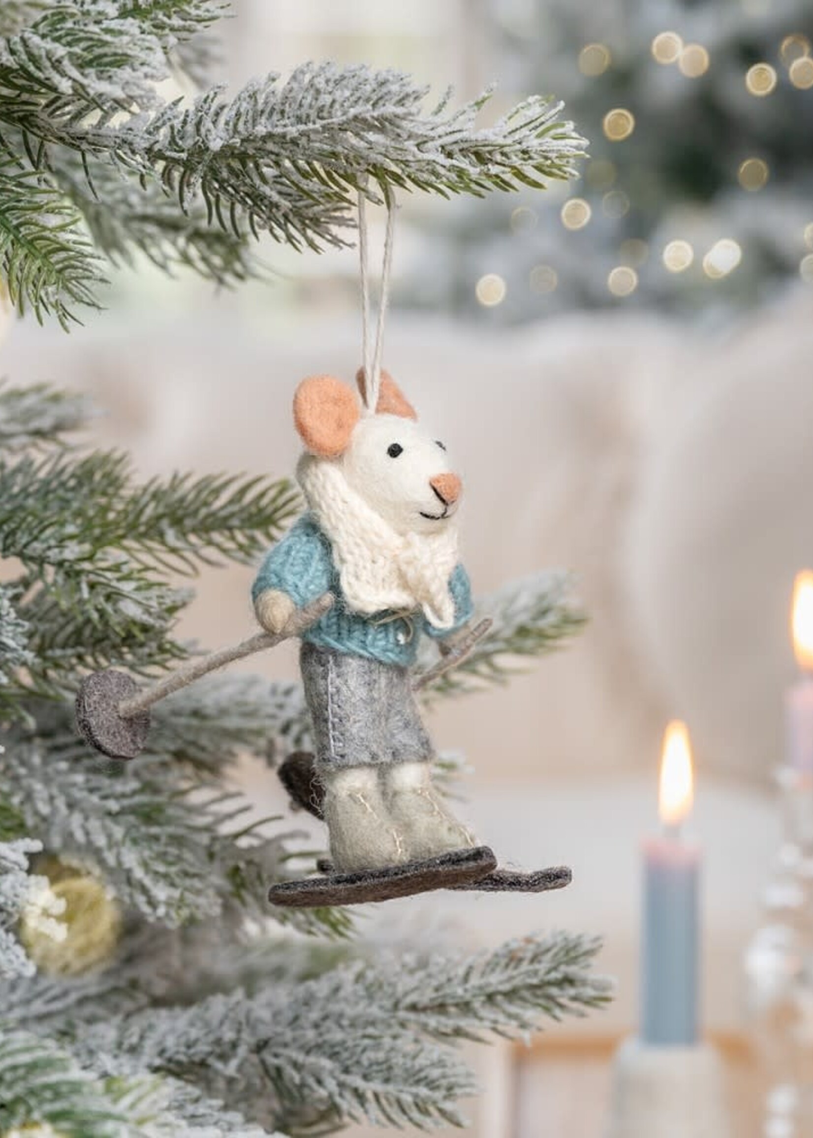 Sjaal met Verhaal Hanger muis Skiër - Nepal