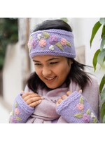 Sjaal met Verhaal Haarband Flowers lila - Nepal